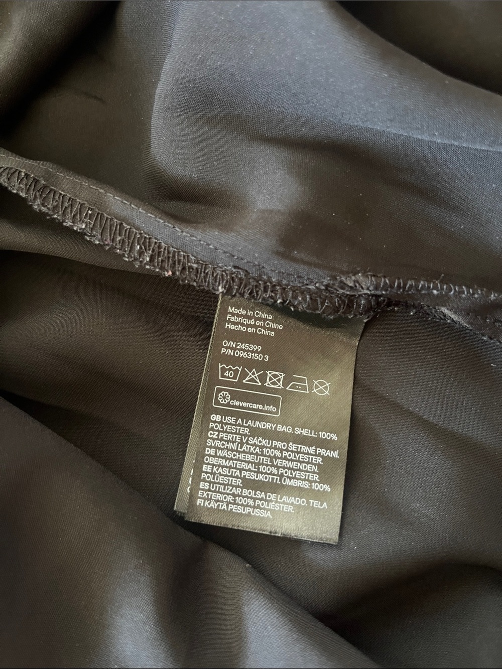 H&M Black Maxi Slip Dress with Side Slits - Picture 4 of 4